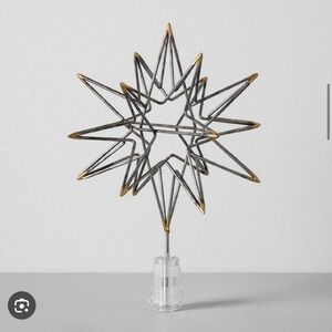 Hearth & Hand Silver and Gold Moravian Star Christmas Tree Topper